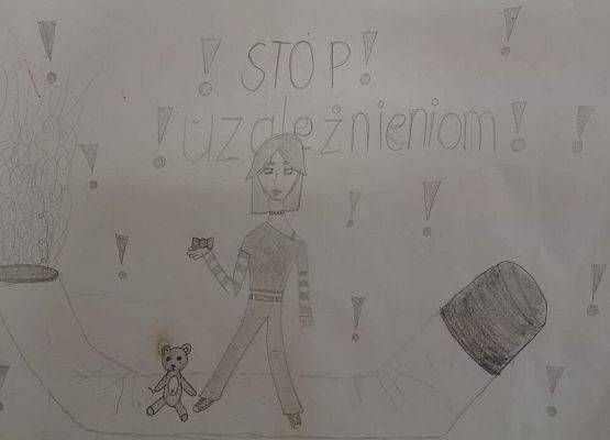 Nagrody w konkursie plastycznym: „STOP uzależnieniom” grafika
