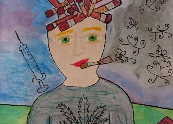 Nagrody w konkursie plastycznym: „STOP uzależnieniom” grafika