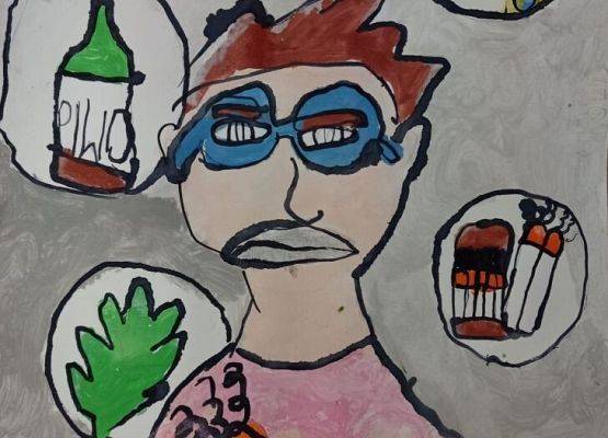 Nagrody w konkursie plastycznym: „STOP uzależnieniom” grafika