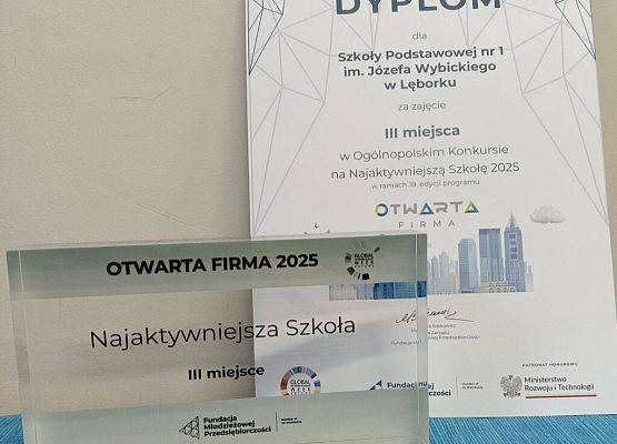 III miejsce w Ogólnopolskim Konkursie na Najaktywniejszą Szkołę grafika